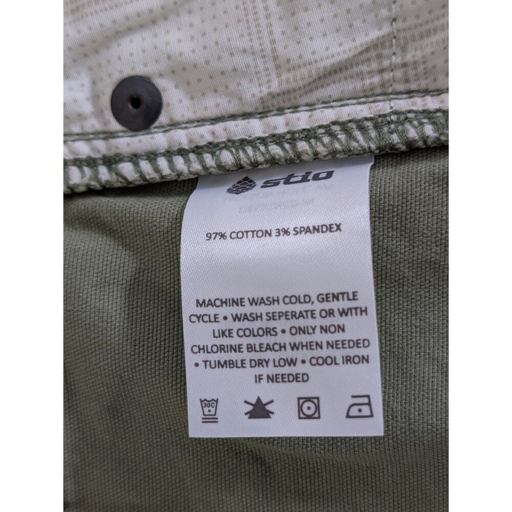 Stio Ralston Canvas Skirt Womens 10 Green Button Front Mini Outdoor Casual - Picture 7 of 9